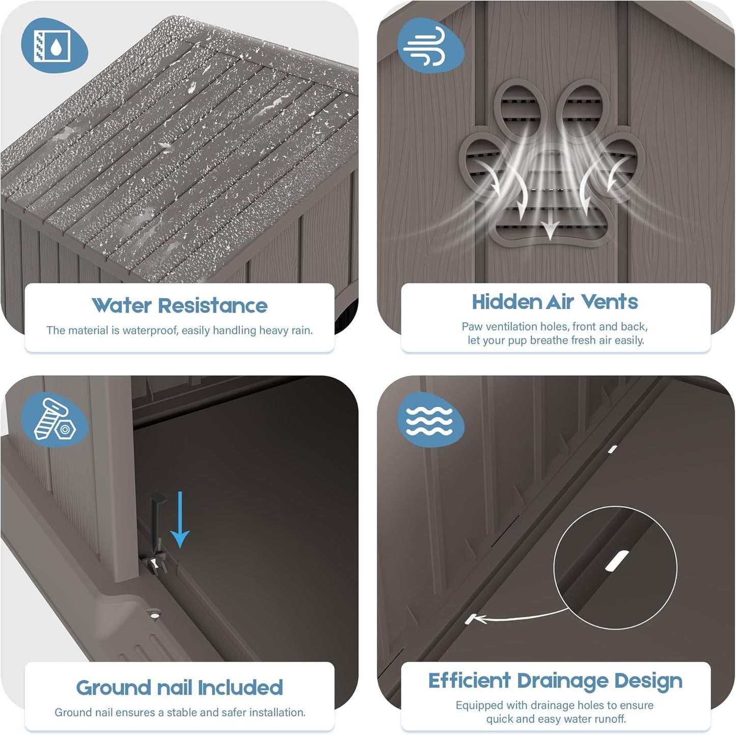Large Outdoor Indoor Dog House